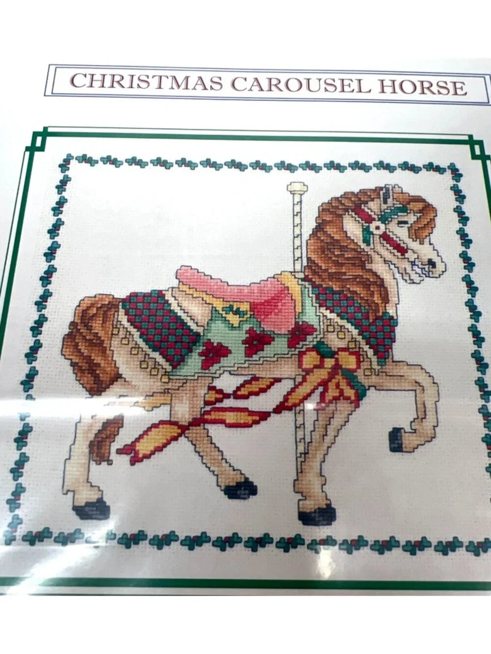 Vickery Collection Christmas Carousel Horse Counted Cross Stitch  Pattern Only
